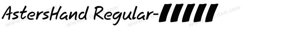 AstersHand Regular字体转换